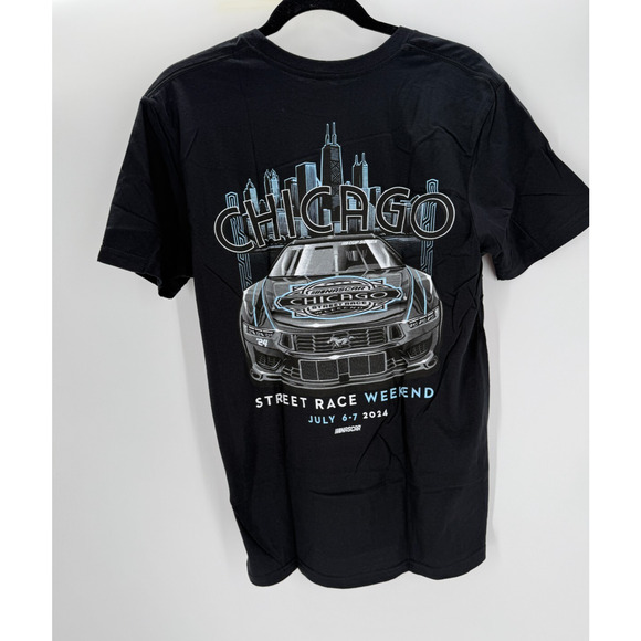 Chicago NASCAR Street Race Weekend Logo T-Shirt Ghost 2024 Size XL Black - Picture 6 of 8